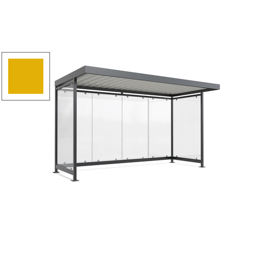 Raucherunterstand, Fahrgastunterstand, 2.510 x 4.195 x 2.165 mm, 6 Wände - Bild 7 von 192