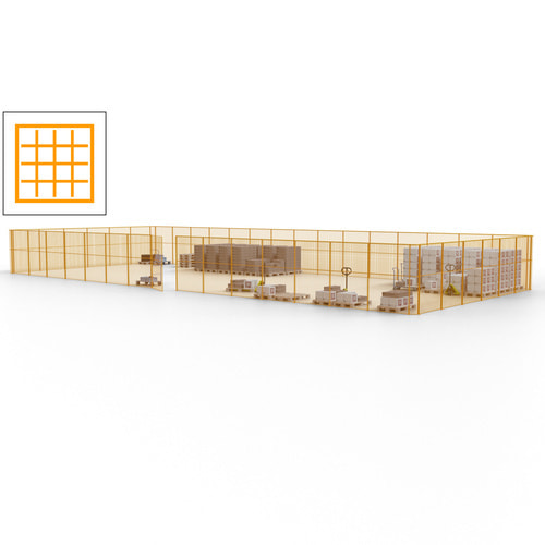 Maschinen Schutzgitter / Hallentrennwand / Sicherheitszaun / Tür / 63 m - Bild 75 von 173