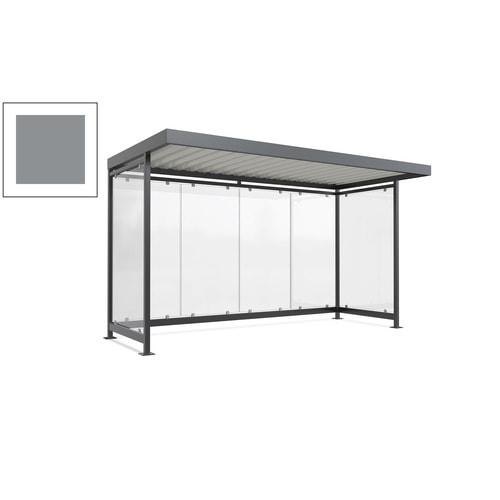 Raucherunterstand, Fahrgastunterstand, 2.510 x 4.195 x 2.165 mm, 6 Wände - Bild 159 von 192