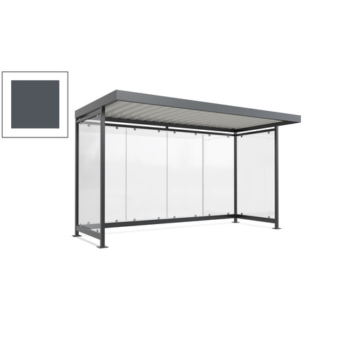 Raucherunterstand, Fahrgastunterstand, 2.510 x 4.195 x 2.165 mm, 6 Wände - Bild 138 von 192