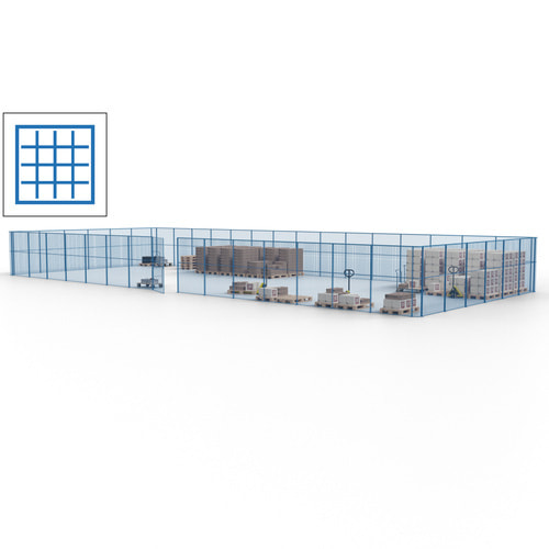 Maschinen Schutzgitter / Hallentrennwand / Sicherheitszaun / Tür / 63 m - Bild 47 von 173