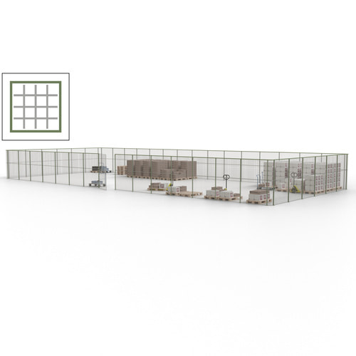 Maschinen Schutzgitter / Hallentrennwand / Sicherheitszaun / Tür / 63 m - Bild 170 von 173