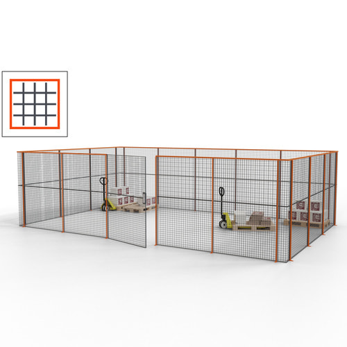 Maschinen Schutzgitter / Hallentrennwand / Sicherheitszaun / Tür / 22 m - Bild 38 von 173