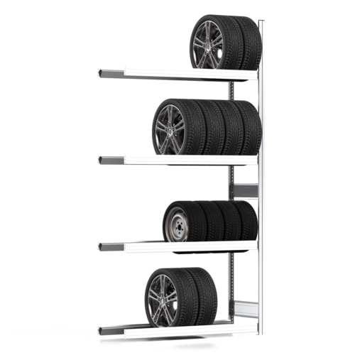 Reifenregal, Räderregal, 250 kg, 2.500x1.285x400mm, 4 Ebenen, REGALWERK - Bild 3 von 4