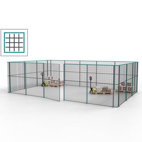 Maschinen Schutzgitter / Hallentrennwand / Sicherheitszaun / Tür / 22 m - Bild 42 von 173
