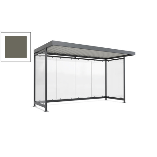 Raucherunterstand, Fahrgastunterstand, 2.510 x 4.195 x 2.165 mm, 6 Wände - Bild 154 von 192