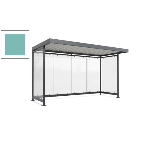 Raucherunterstand, Fahrgastunterstand, 2.510 x 4.195 x 2.165 mm, 6 Wände - Bild 118 von 192