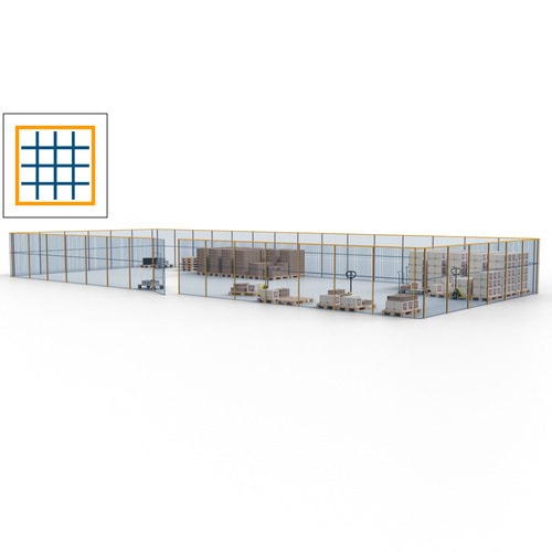 Maschinen Schutzgitter / Hallentrennwand / Sicherheitszaun / Tür / 63 m - Bild 10 von 173