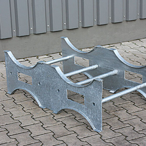 Fasspalette Stahl, stapelbar, 2x200 l, 40 x 1.20 x 68 cm (HxBxT), Farbe wählbar - Bild 3 von 6