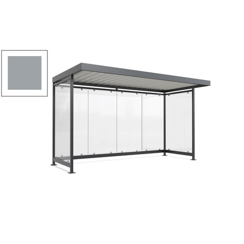 Raucherunterstand, Fahrgastunterstand, 2.510 x 4.195 x 2.165 mm, 6 Wände - Bild 155 von 192