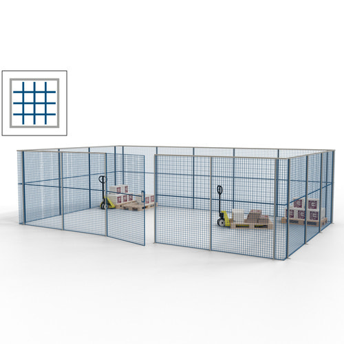 Maschinen Schutzgitter / Hallentrennwand / Sicherheitszaun / Tür / 22 m - Bild 17 von 173