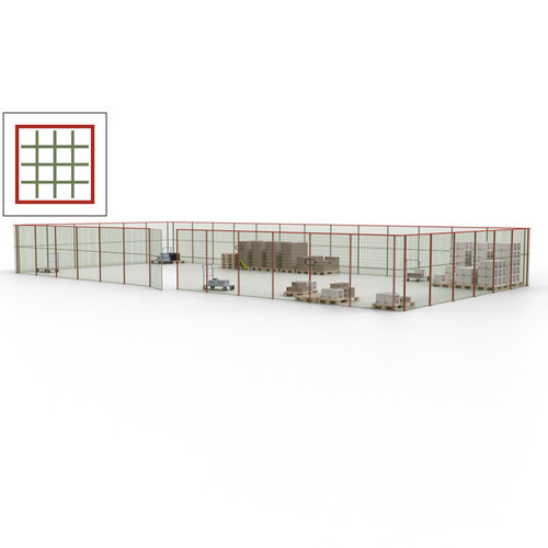 Maschinen Schutzgitter / Hallentrennwand / Sicherheitszaun / Tür / 57 m - Bild 123 von 173