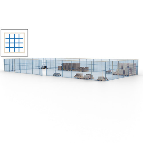 Maschinen Schutzgitter / Hallentrennwand / Sicherheitszaun / Tür / 57 m - Bild 50 von 173