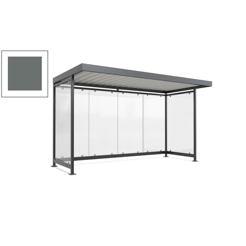 Raucherunterstand, Fahrgastunterstand, 2.510 x 4.195 x 2.165 mm, 6 Wände - Bild 130 von 192