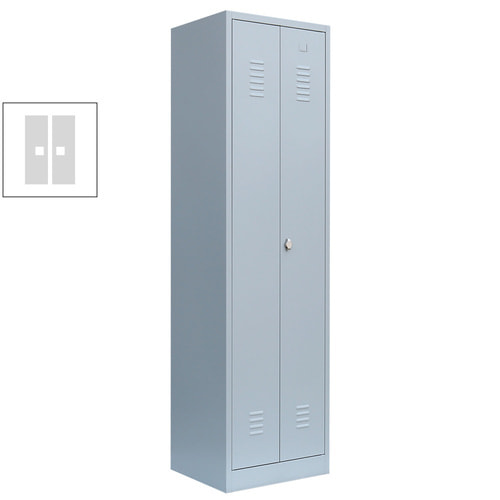 Garderobenschrank, 2 Abteile, ca. 180x50x50cm (HxBxT), Stahl, Frontfarbe wählbar - Bild 13 von 13